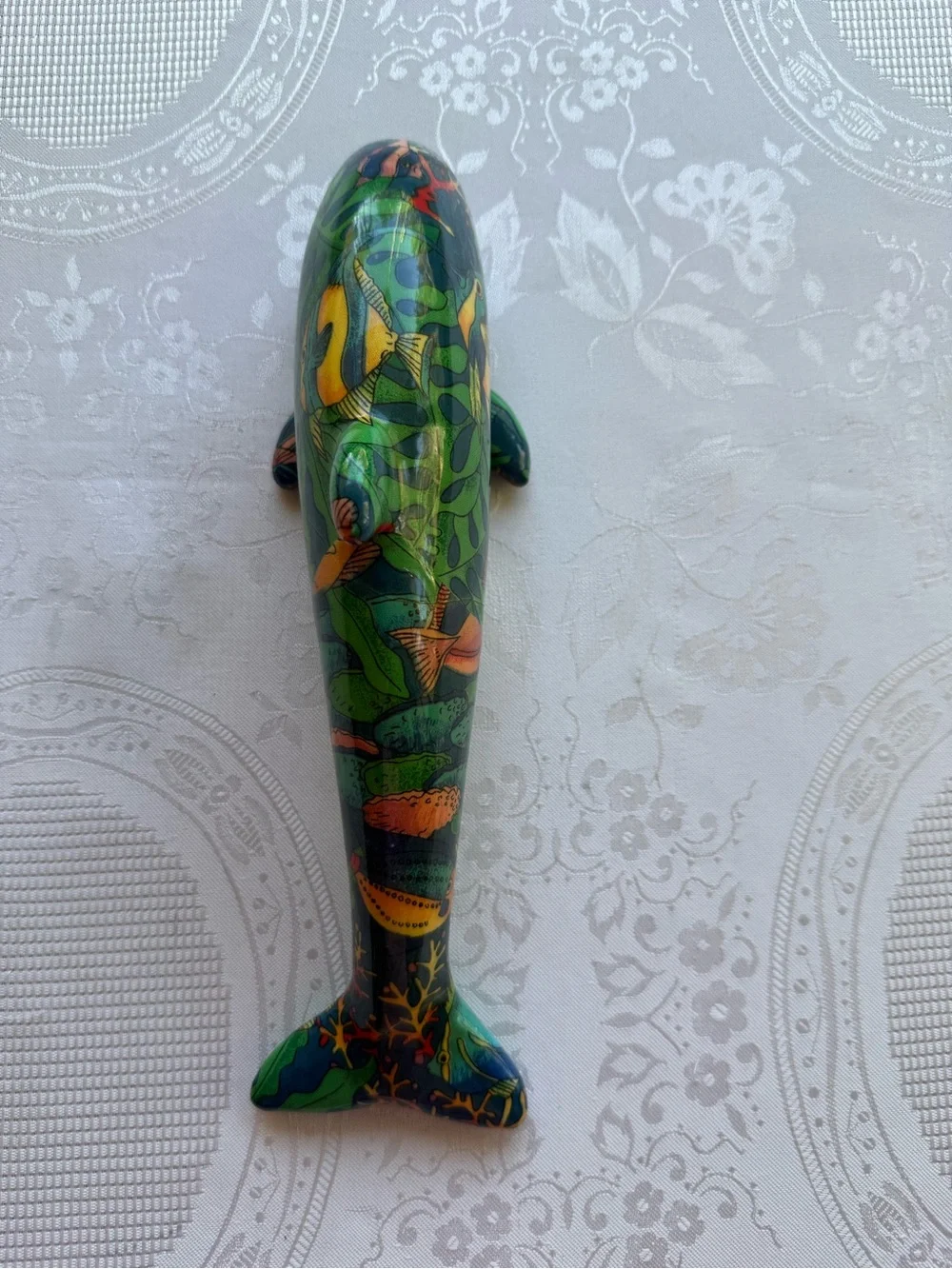 Sea/Marine Life Dolphin Ceramic Home Decor Art Design Piece Multicolored Graphic